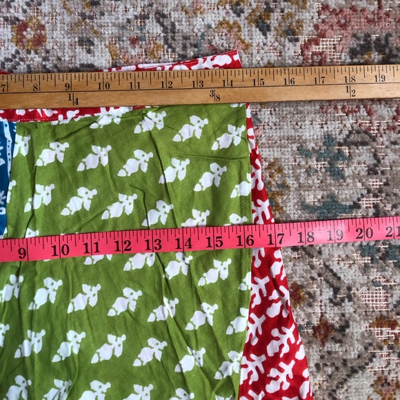 Ananda Design | Patchwork Flowy 100% Rayon Maxi Full Skirt Bohemian Festival - Picture 8 of 13